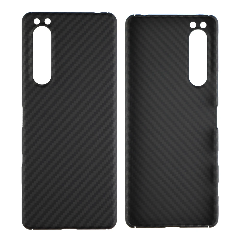 Dropshipping Real Aramid Fiber Phone For Sony Xperia 5 Iii Ultra-thin Anti-fall For Xperia 5 Iii 5G Carbon Fiber CASE Cover