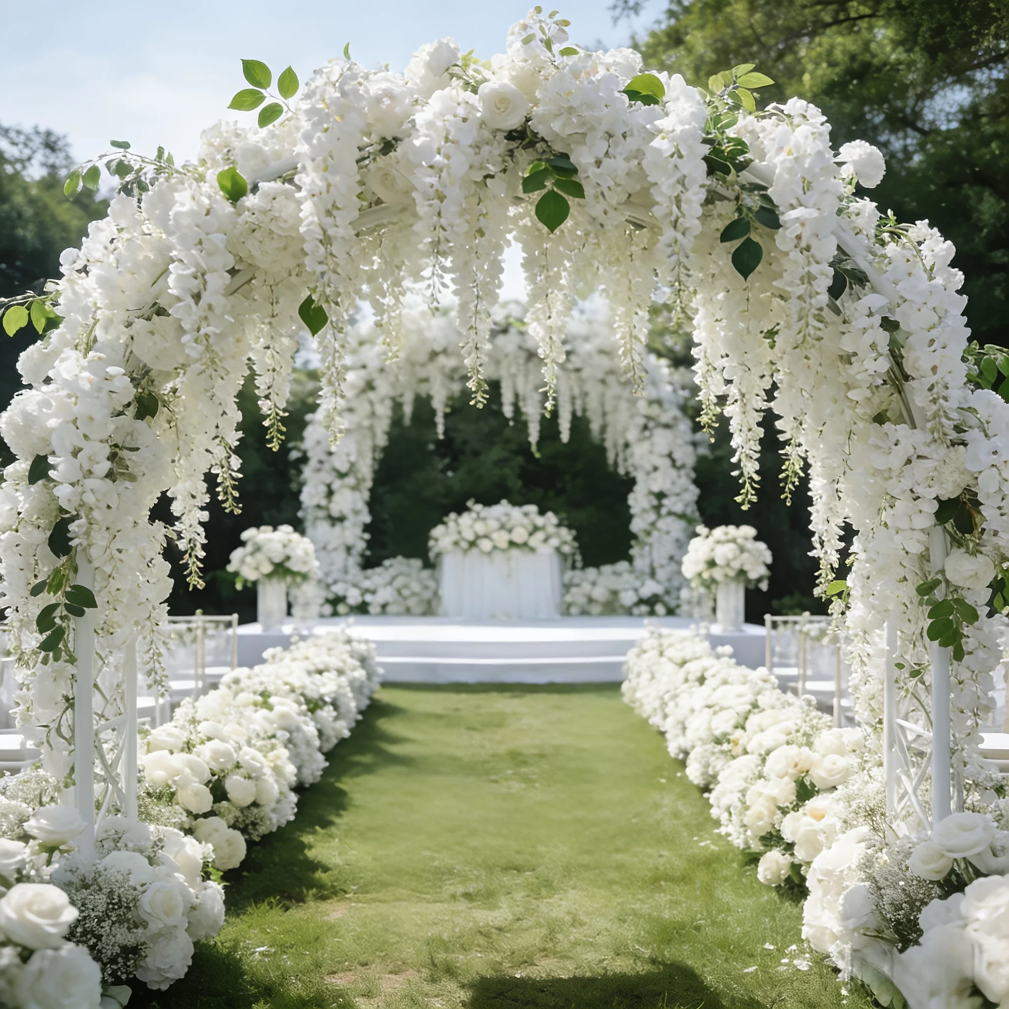 Artificial Wisteria Vine fabric Flower Hanging Garland Wedding Party Home Decoration Floral Decoration, Perfect for Weddings