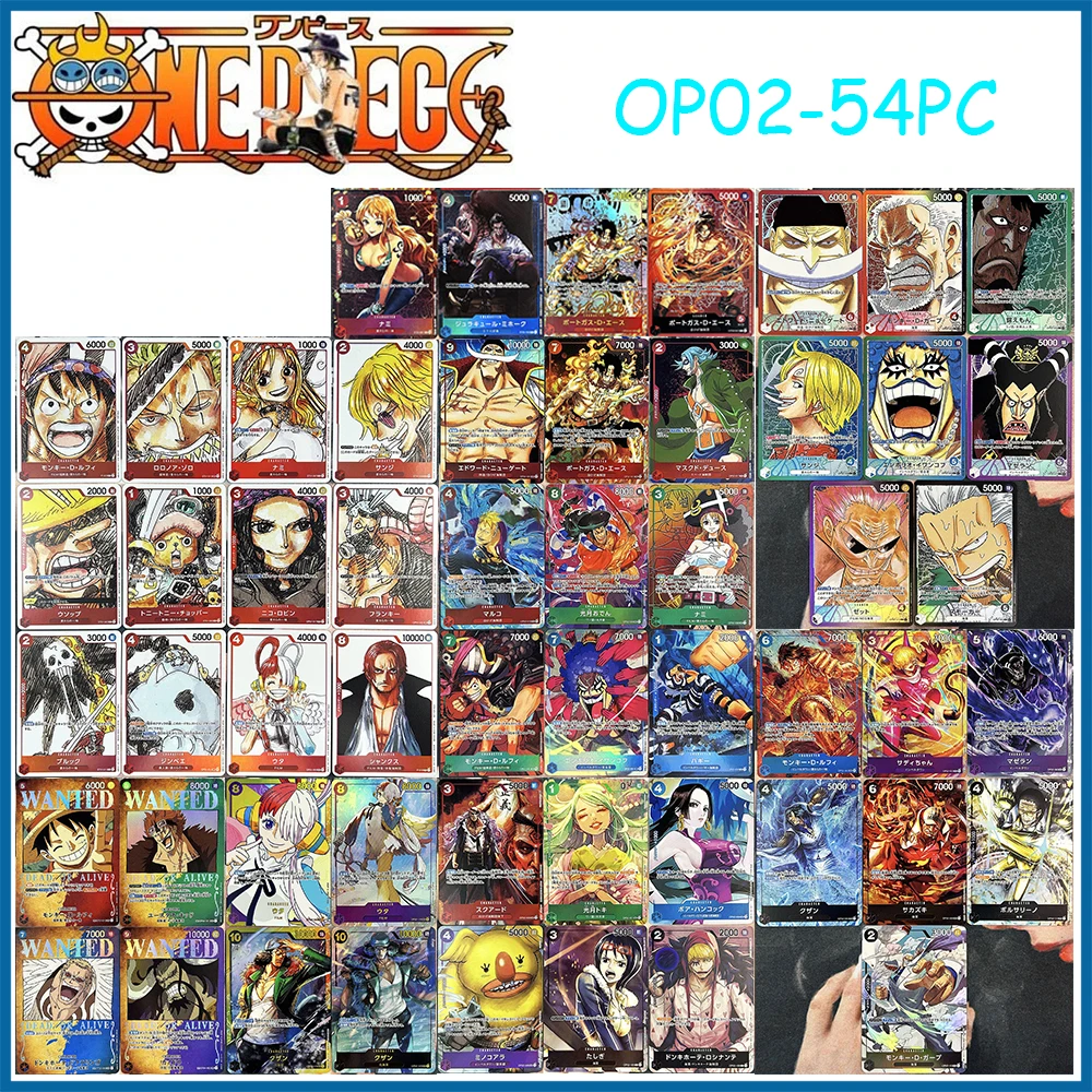 54 Pz/Set Anime One Piece Diy Acg Rare Boy Battle Game Toys Carte Da Collezione Regalo Di Compleanno Di Natale Shanks Charlotte Pudding