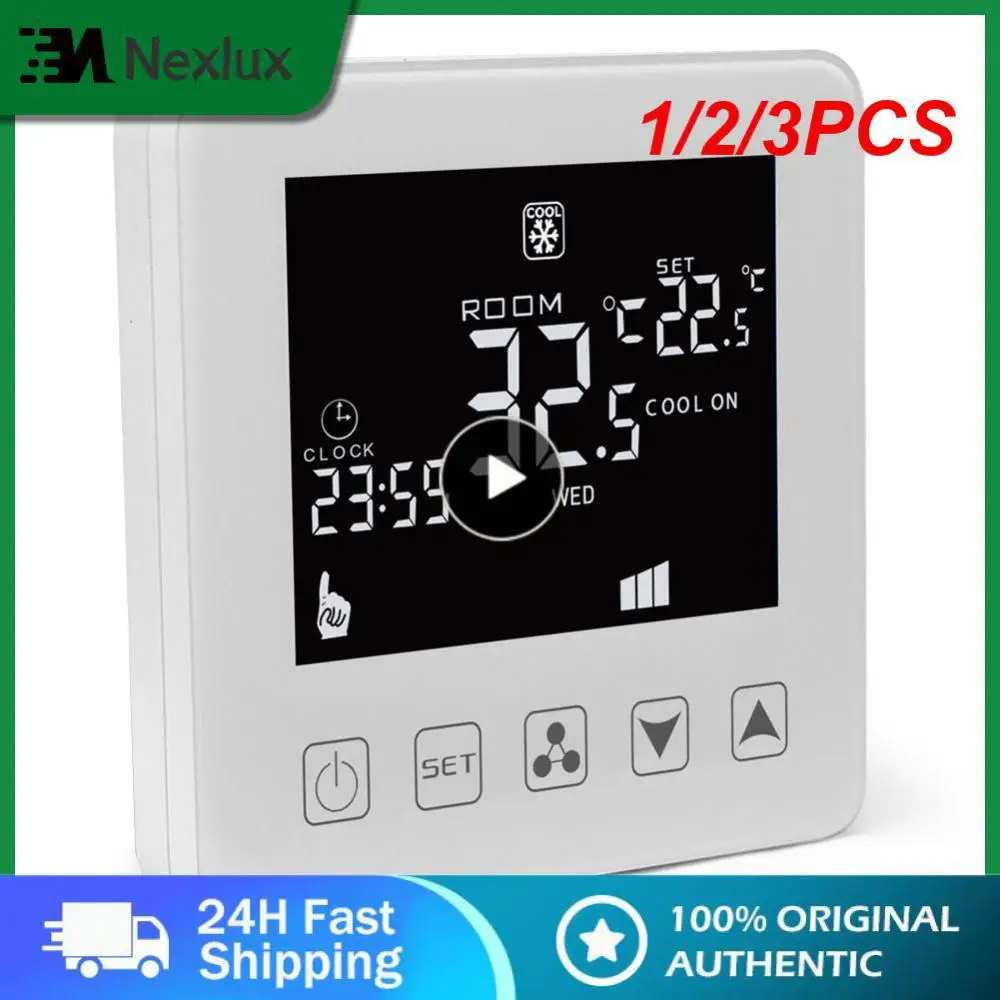 

1/2/3PCS Aubess 3A WiFi Smart Thermostat For Central Air Conditioner Fan‑Coil FCU Room Temperature Controller Work With Alexa