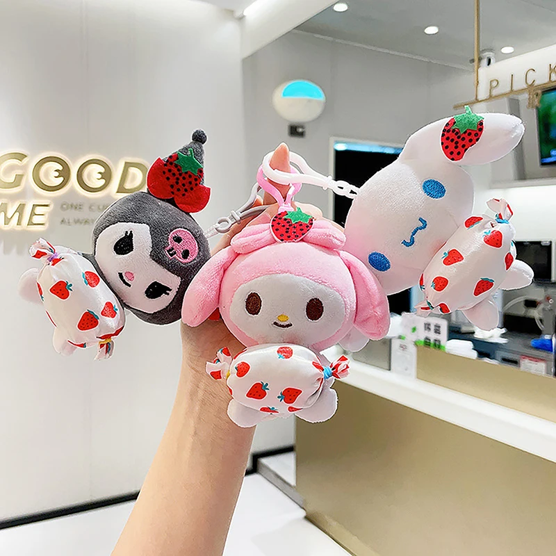 

Мультяшная Мелодия плюшевый брелок милая аниме Sanrio Cinnamorol плюшевые игрушки Kawaii Kulomi школьные детские подарки для девочек