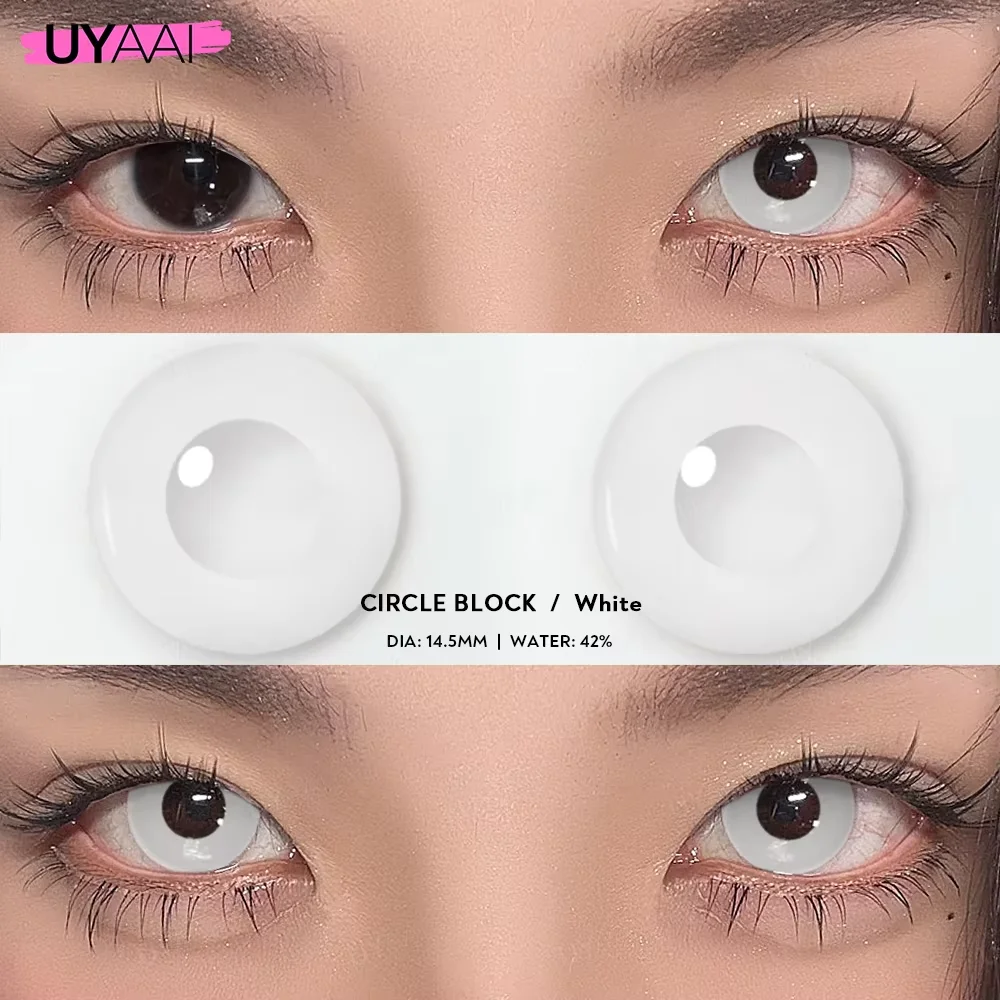 Cosplay Multicontacts Colored Lenses for Halloween - White, Red, Black, Purple