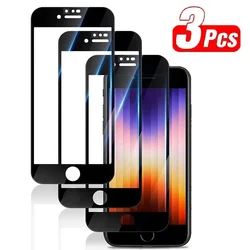 Premium Tempered Glass Screen Protector - 3 Piece Set - Silk Black (For iPhone 6s Plus)