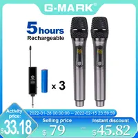 Wireless Mikrofon G-MARK X220U UHF Aufnahme Karaoke Handheld Mit Lithium-akku Empfänger
