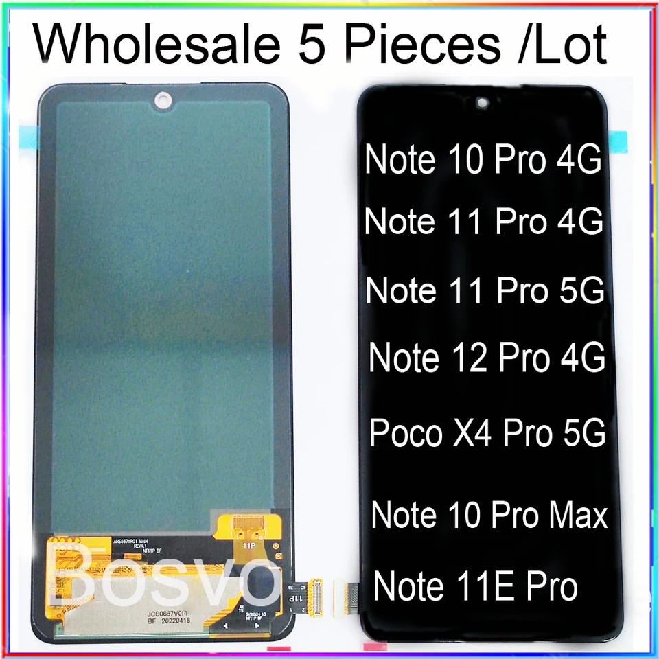 LCD Display Replacement For Xiaomi Redmi Note 10 Pro 4G / Note 11 Pro 4G/5G - Touch Screen Digitizer With Tools