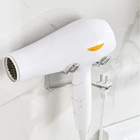 Sturdy and Stylish 1-Piece Punch-Free Stainless Steel Hair Dryer Rack, Wall-Mounted Bracket with a Size of 3.74" x 3.54", Ideal 2