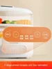 220V Household Electric Egg Steamer Home Egg Boiler for Salad Multi Cooker 2 Layers Steaming Cooking Pot 3