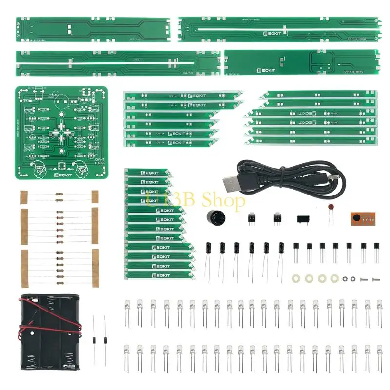 U13B DIY Music Christmas Tree Soldering Flashing LED 3D Xmas Tree Electronic Set