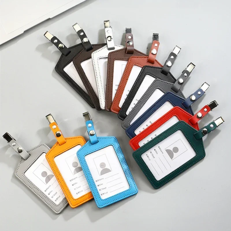 Premium Genuine Leather ID & Credit Card Holder – Versatile Badge & Card Case