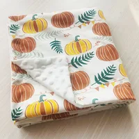 Knitted Cotton bean fleece double-sided baby blanket swaddle children's blanket cartoon soft and comfortable newborn quilt 1