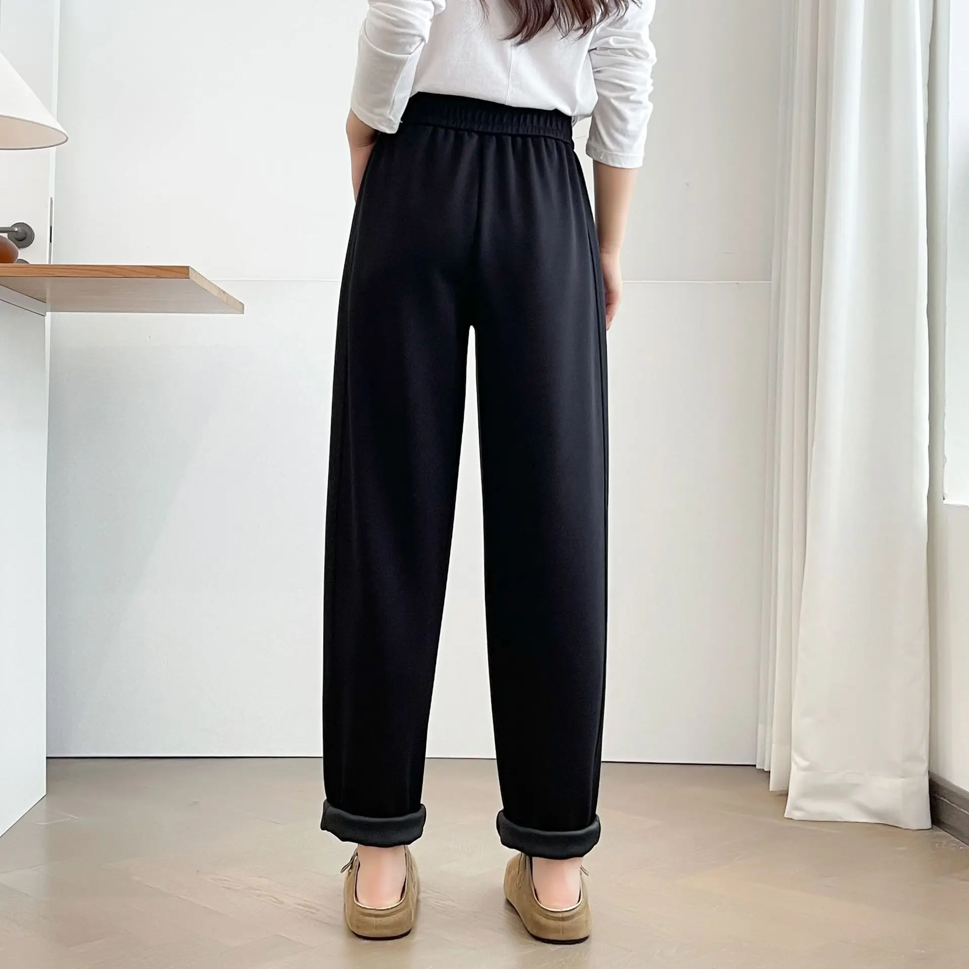 XXXXL Fashion Plus Size Women's Harem Pants Autumn Simple Casual Sportswear Versatile Basic Trousers 5005