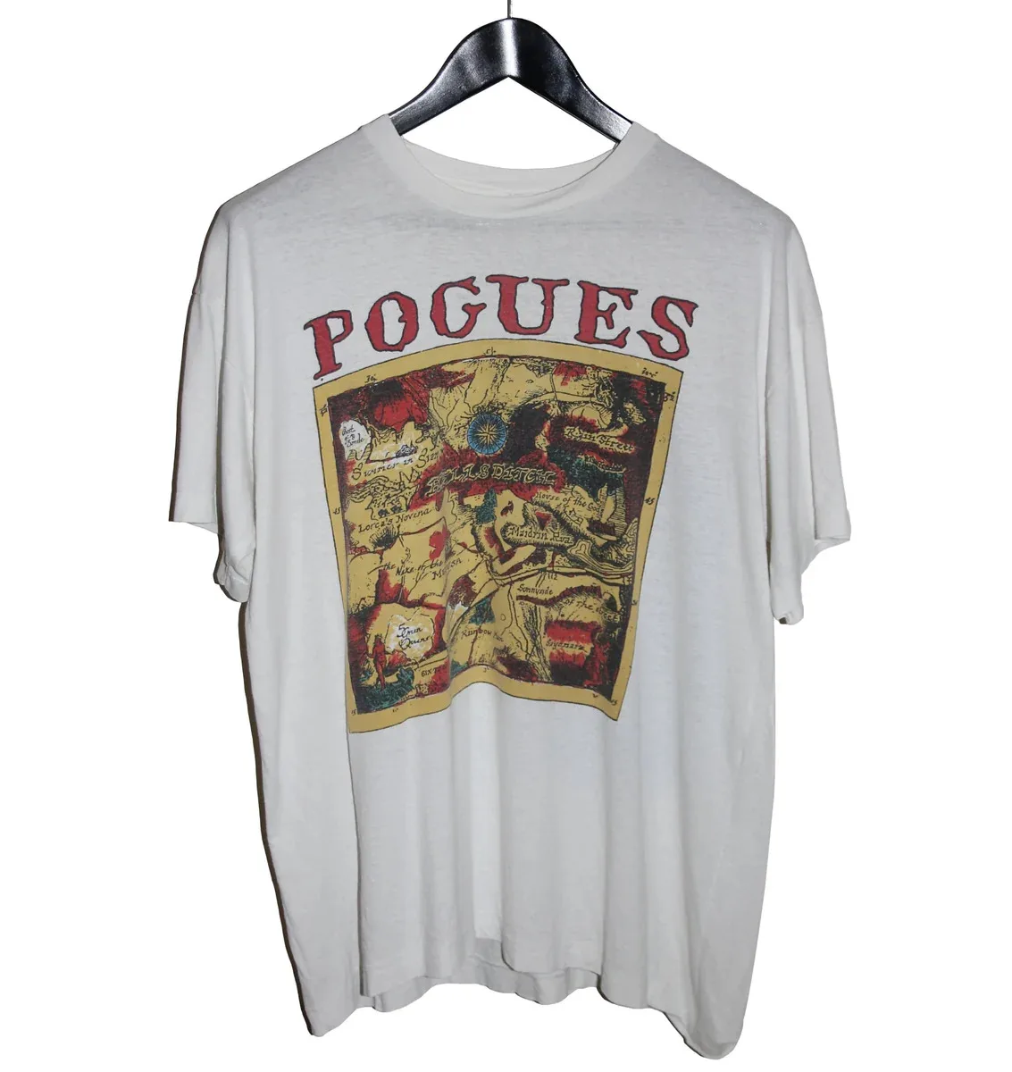 Pogues 1990 Hell Ditch Tour T-Shirt Unisex Tee S-4Xl T2297 Maniche Lunghe
