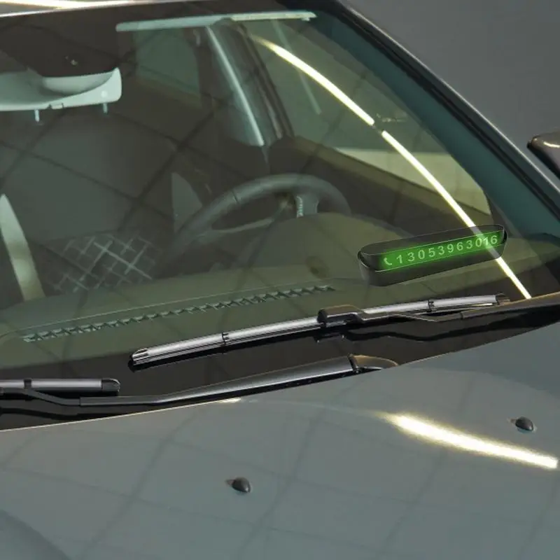 car Temporary Parking Plate Night Glowing Stop Sign Plate Temporary Parking Multifunctional Auto Decorations Car Accessory Must