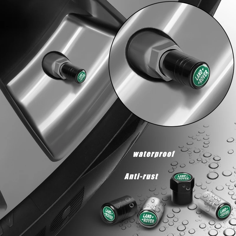4pcs Metal Car Badges Wheel Tire Valve Caps Cover Auto Accessories For Land Rover Defender Range Sport Freelander 2 Evoque |