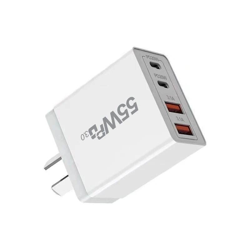 High-Power 4-Port Fast USB Wall Charger with Type-C and PD3.0 Technology