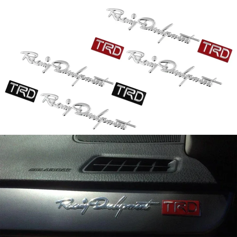 Car Stickers 2Pcs 3D Personalized Popular Letter Name Sticker TRD Car Handle Decals Auto Protection Film Accessories