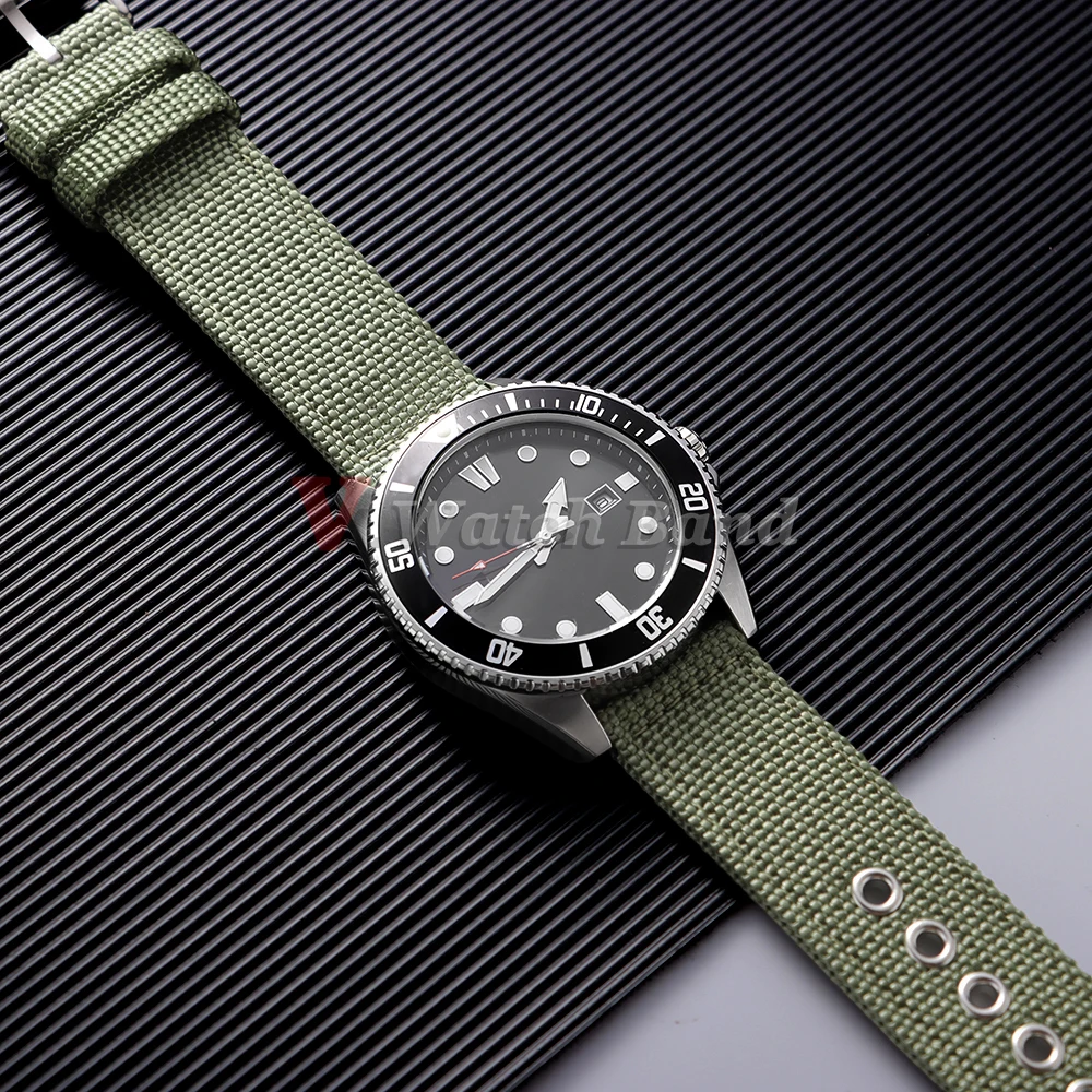 Durable Canvas Woven Nylon Quick Release Watch Strap