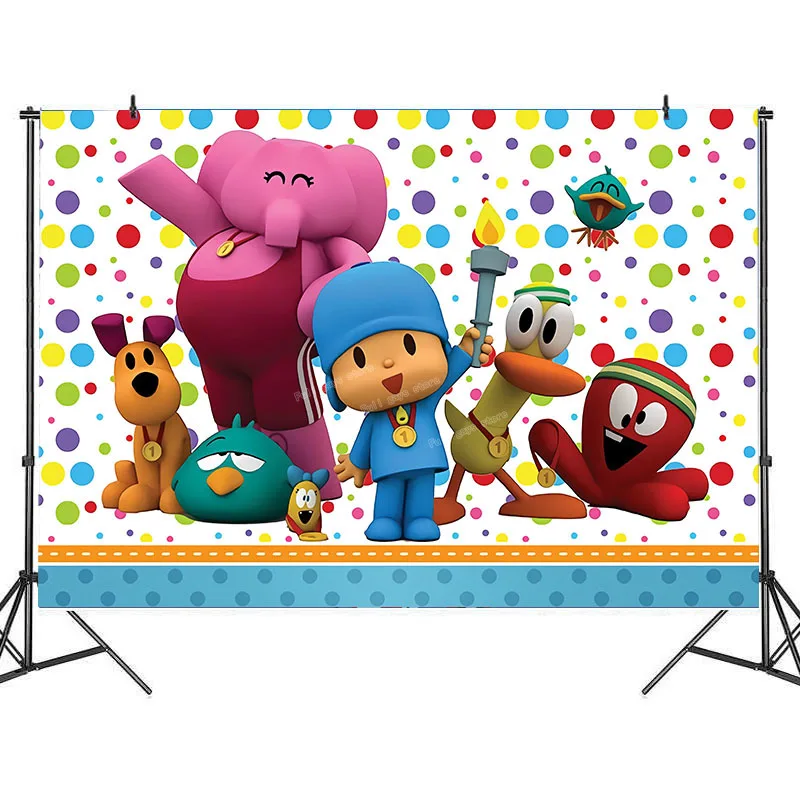 Desenhos animados Anime Pocoyo Tema Fotografia Contexto, Fundo De Pano,  Elly PATO, Decoração De Festa De