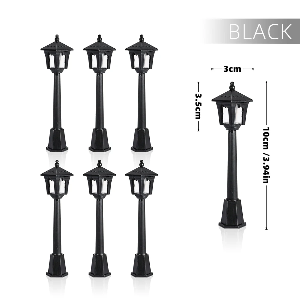 Miniature Street Lamp Set for Dollhouse and Fairy Garden Decor