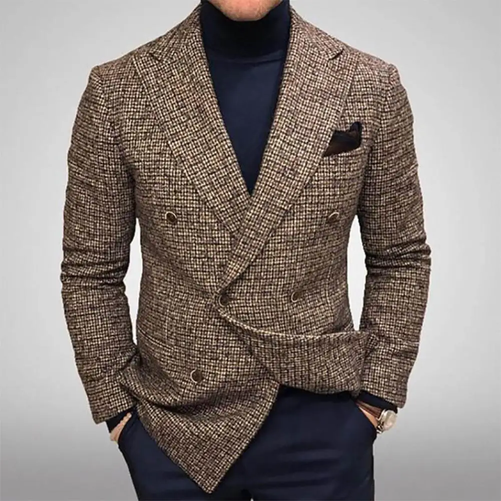 

2023 Suit Coat Long Sleeves Thick Buttons Blazer Suit Coat for Party Men Casual Blazer Men Suit Jacket one piece