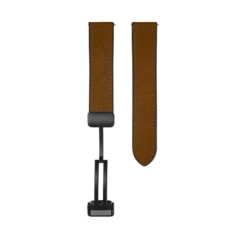 Magnetic Silicone Leather Bracelet Strap for Smartwatch 22mm - Premium Accessory Band