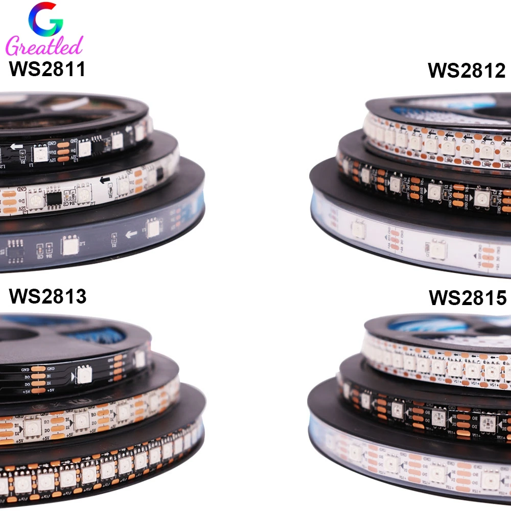 WS2812B-WS2811-WS2813-WS2815-30-60-144-leds-m-Smart-Pixel-RGB-LED ...
