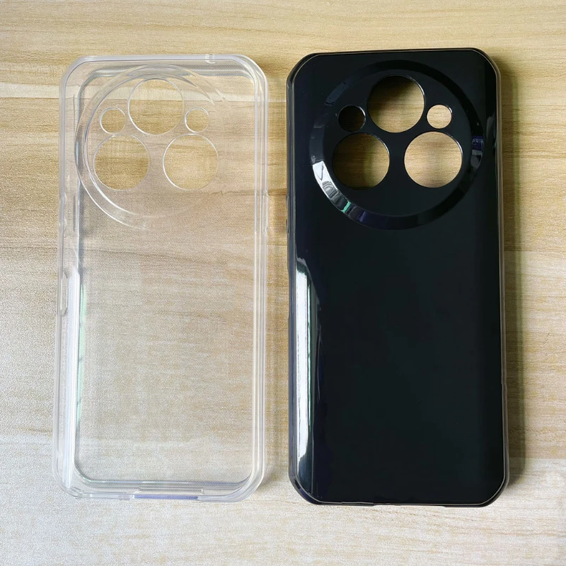 Soft TPU Black Transparent Phone Case Protective Cover Shell