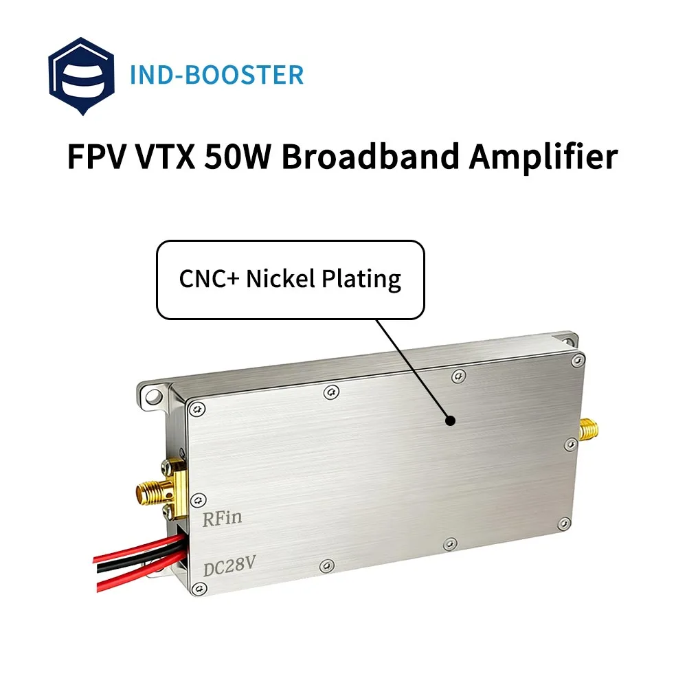 INDBOOSTER 1000-2000MHz 1-2GHz 광대역 단방향 RF 부스터 신호 증폭기 전송 증폭 전용 20W 50와트