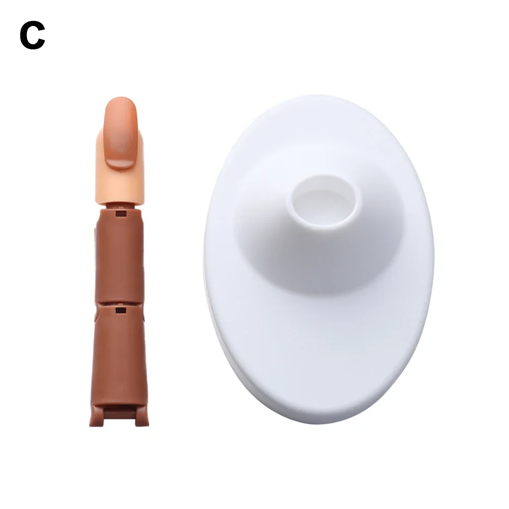 thumbnail image 1 of Nail Art Practice Finger With Design Adjustable Acrylic Model Hands Nail Tips Swatches Display Professional DIY Manicure Tool, 1 of 4