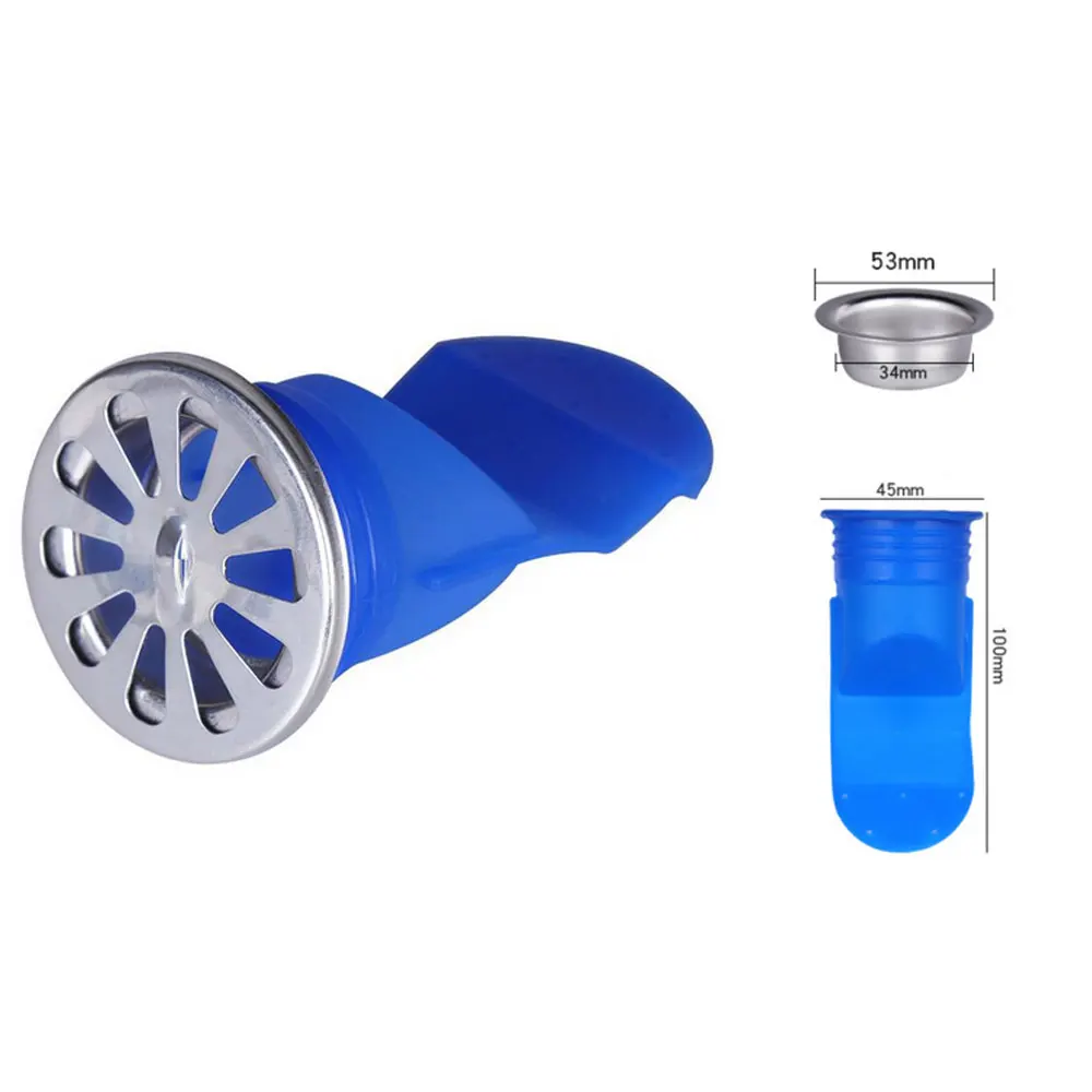 Description Picture 6 of itemSilicone Anti-odor Stainless Steel Drain Cover Floor Drain Core Sink Filter Deodorant Kitchen Gadget Sewer Bathroom Accessories