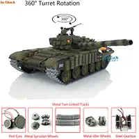 Upgraded Ver Heng Long RC Battle Tank 1:16 Large TK7.0 Russia T72 3939 Redeyes Remote Tracked Vichels Controlled Car Toy TH20573 1