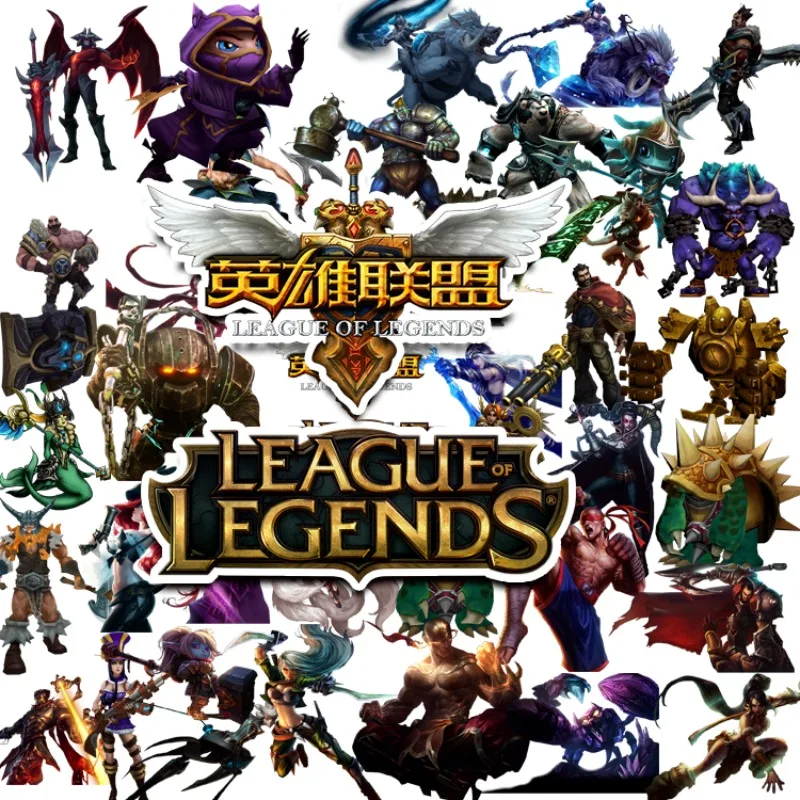 

League of Legends anime game LOL 120pcs stickers Battle of Two Cities DIY ledger watercup computer decoration waterproof paster