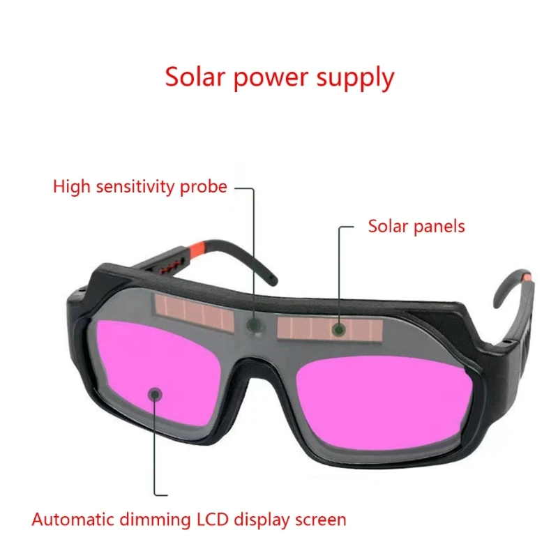 LCD Welder Glasses Safety Protective Solar Powered Auto Darkening Welding Goggles with Adjustable Shade Welder Glasses