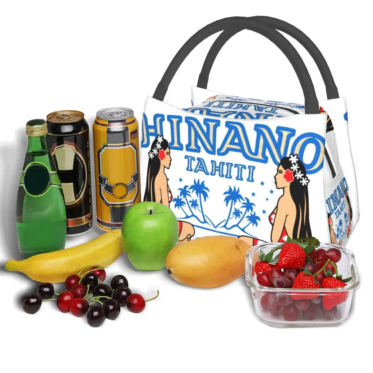 Hinano Tahiti Lunch Bag Waterproof Insulated Oxford Cooler Women Pattern Thermal Food Picnic Tote for Woman