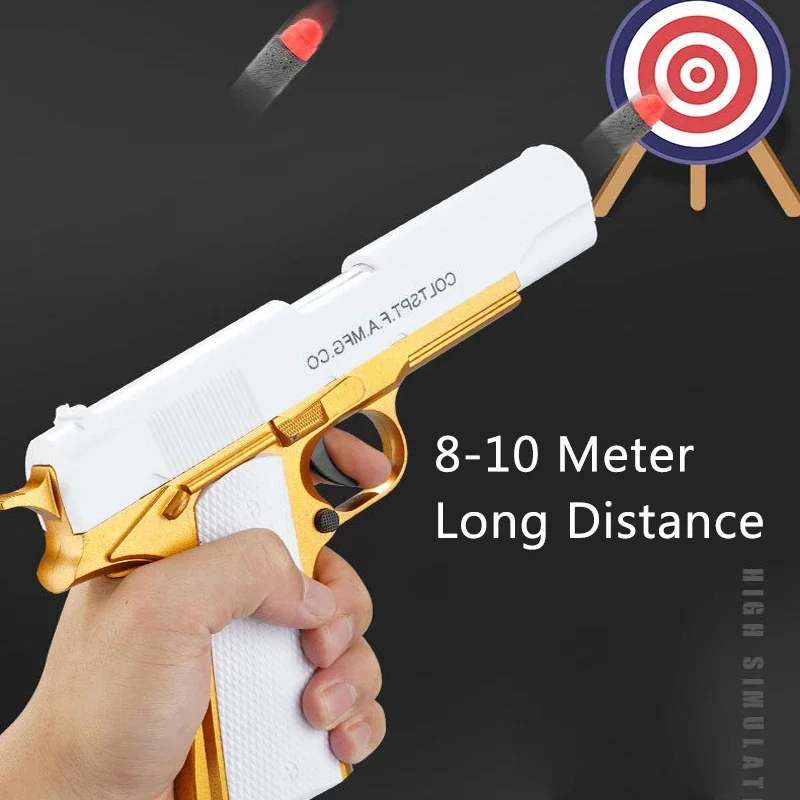 Shell Throwing M1911 Toys Gun Ejection Handgun Soft Darts Bullets Airsoft Pistol For Boys Outdoor Sports Shooting Gift 4