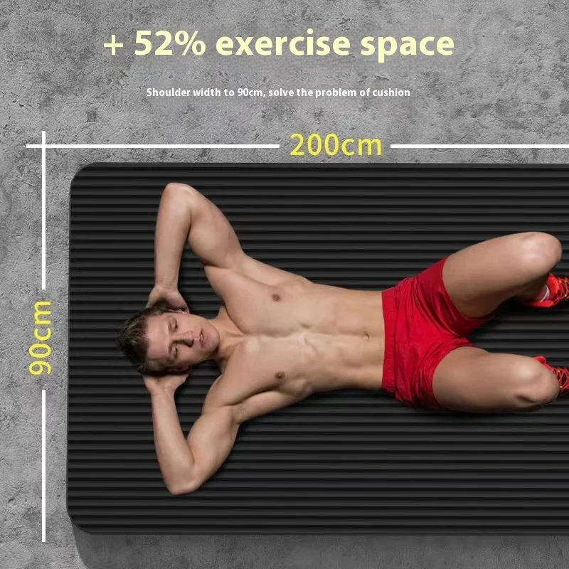 10-20mm Men  Fitness Mat Thickening Widening Lengthening Anti-skid Yoga Mat For Stretching Cardio Home Workout Exercise Mat 3