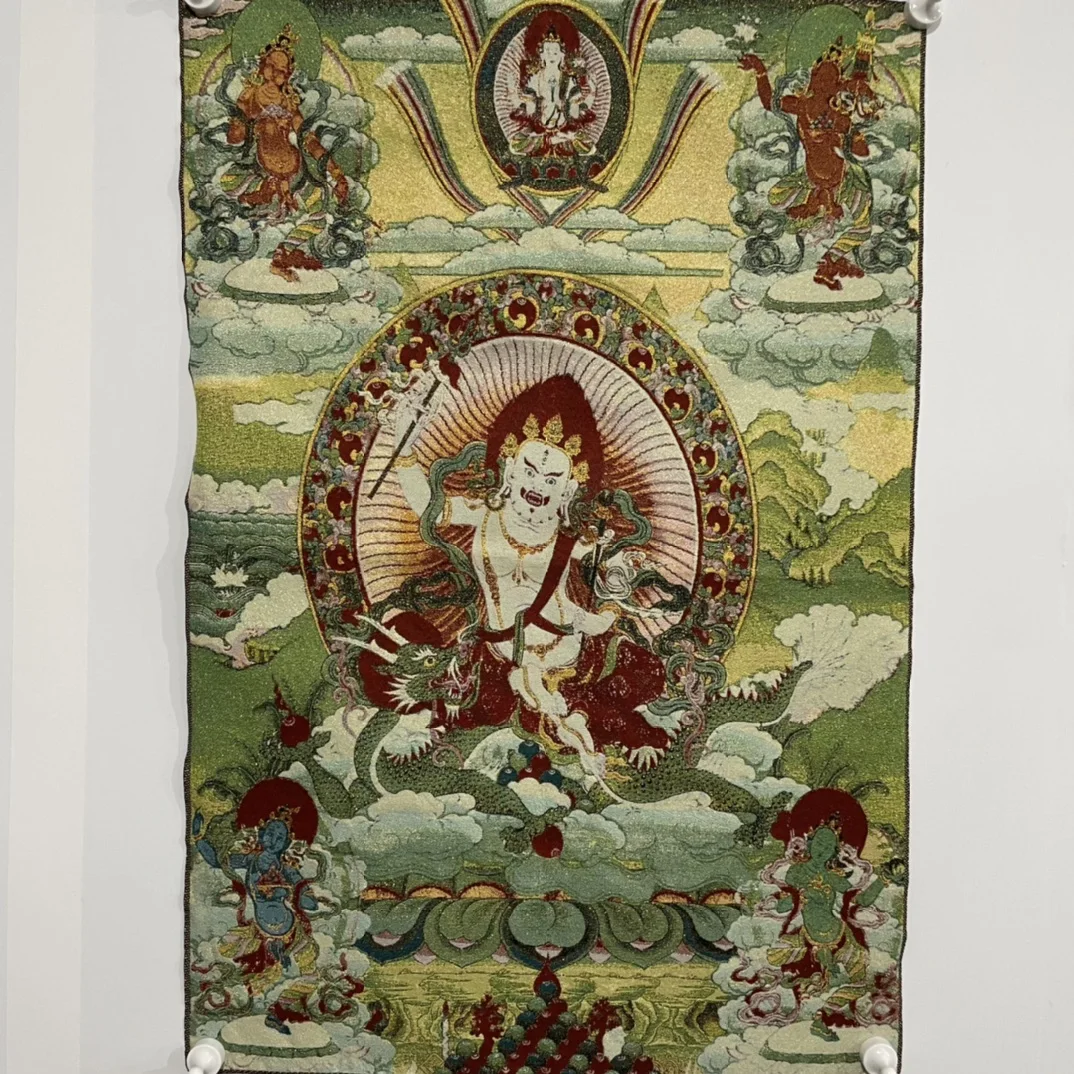 

Thangka Embroidery God Of Wealth Size: 60X90CM