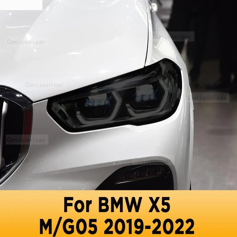 

Car Headlight Tint Anti-Scratch Smoked Black Protective Film Self Healing TPU Stickers For BMW X5 M G05 2019-2022 Accessories