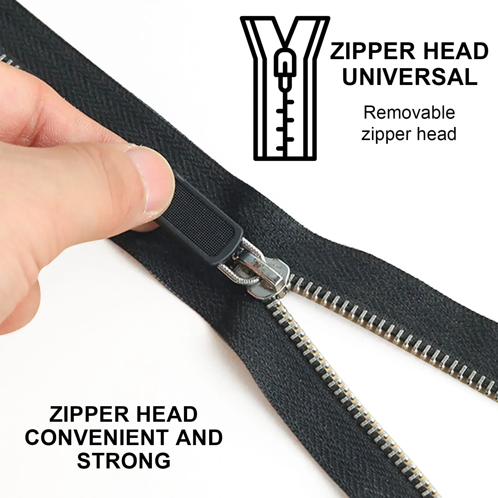 Zipper Repair Kit 10PCS Zippers Head Universal Zipper Repair Kit Replacement for Broken Buckle Travel Bag Suitcase Zipper Head DIY Sewing Craft