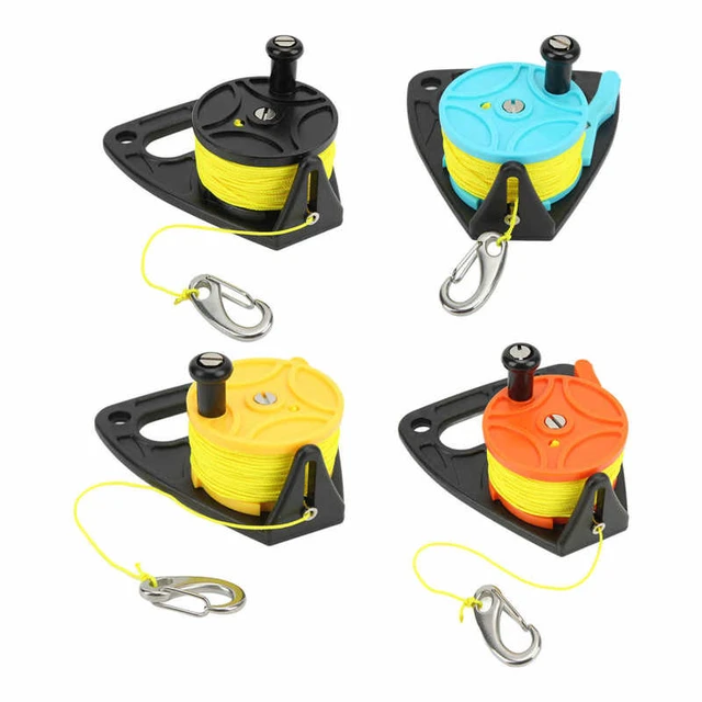 Scuba Diving Reel Spool with Thumb Stopper Hook Snorkeling