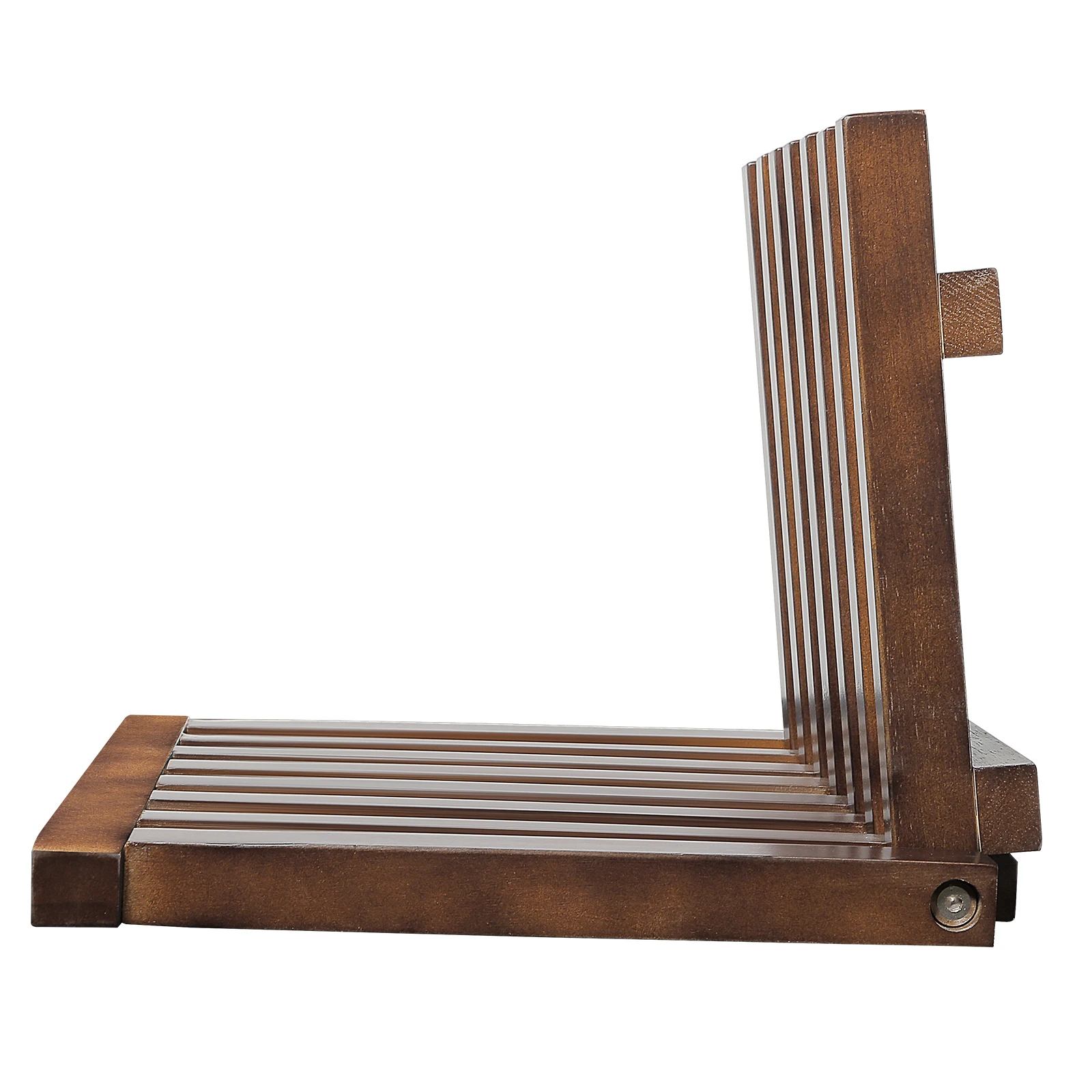 Wall Mounted Folding Shoe Stool, Ultra-Thin Concealed Veranda Chair, Solid Wood, 150 Kg, Load Capacity, Easy Installation