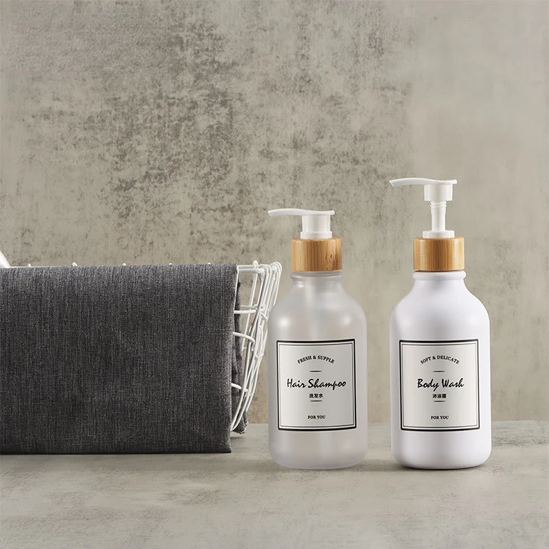 비누 디스펜서 욕실 대용량 샴푸 샤워 젤 병 리필 로션 액체 저장 용기 300 ml, 500ml