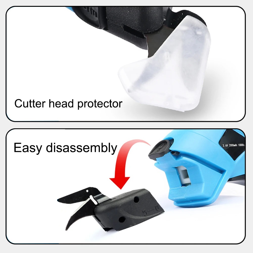 3.6V Electric Scissors Fabric Cutting Machine Leather Tailor Scissors +Tungsten Steel Blades USB Charging Portable Power Tool 4