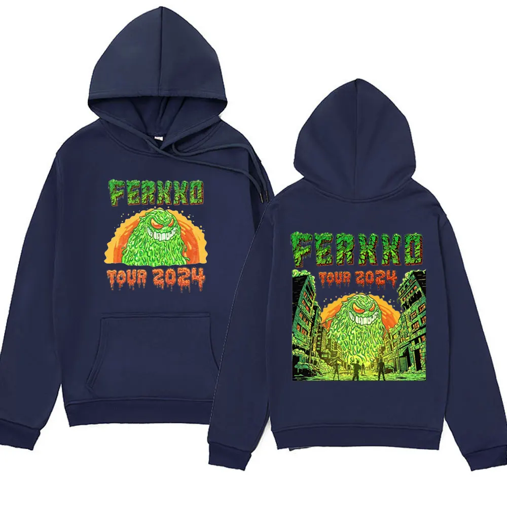 Rapper Feid Ferxxo Ferxxocalipsis Tour 2024 Hoodie Men's Hip Hop Oversized Sweatshirt Winter Long Sleeve Hoodies Y2k Streetwear