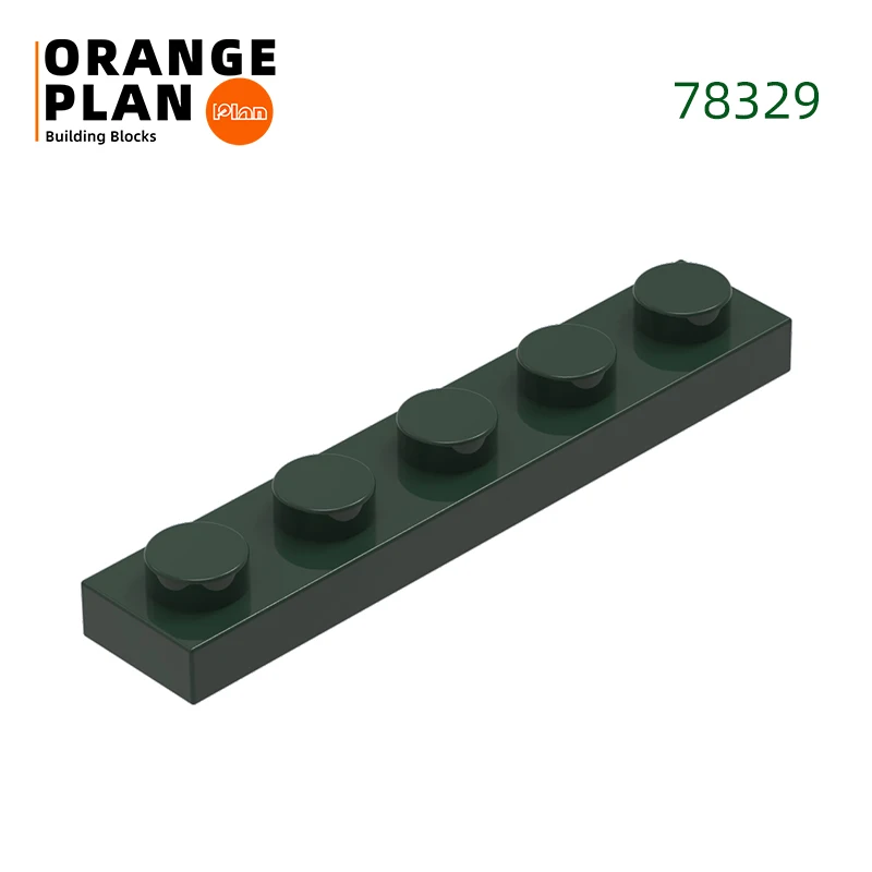 Vibrant Orange Building Plate 100g - Creative DIY Toy Assembly Parts