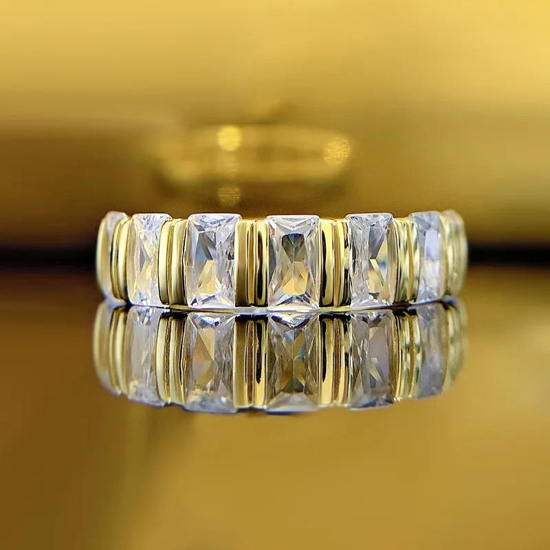 Nuovo Desiderio Amazon Vendita Calda Rettangolare Auto Fiore 3*5Mm Anello Transfrontaliero Anello Dall'Europa E Dall'America
