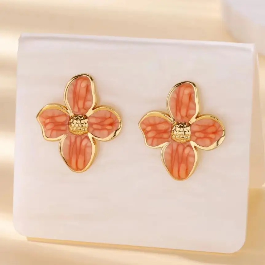 Gold Stainless Steel Earrings For Women