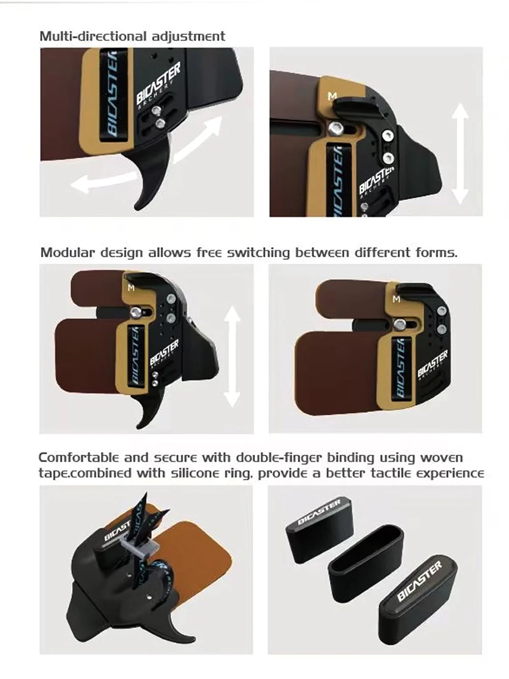 Cordovan Archery Finger Tab Guard BICASTER LOG Shooting Finger Protector for LH/RH S/M/L 3 Sizes