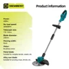 NEWBENY 9 Inch Brushless Electric Lawn Mower 36000RPM Cordless Handheld Garden Grass Trimmer Weeding Tool For Makita 18V Battery 2