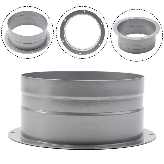 Flangia Di Sfiato Metallica 250mm - Connettore Per Tubi Di Ventilazione In Alluminio | Zincata Per Esterni - Foto 2